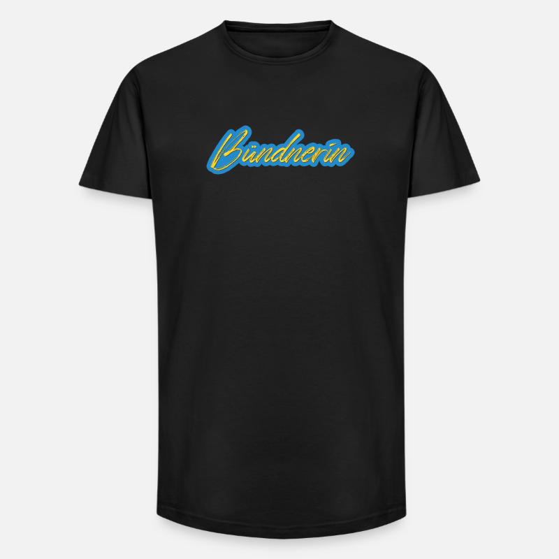 Bündnerin Neon Script - Long Fit Männer T-Shirt - Schwarz