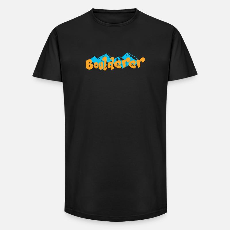 Bouldern Boulderer - Long Fit Männer T-Shirt - Schwarz
