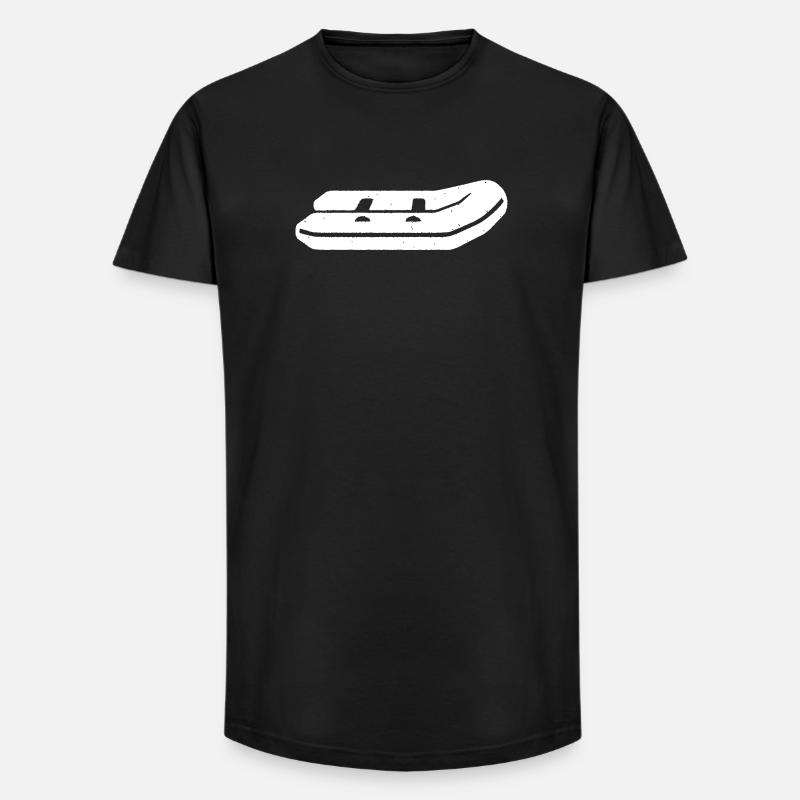 Schlauchboot Paddeln Boot Vektor - Long Fit Männer T-Shirt - Schwarz
