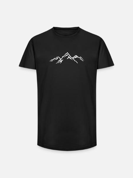 Mountain Mountains Nature Conservation - Long Fit Men's T-Shirt - black