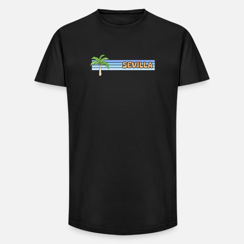 Sonne Sevilla - Long Fit Männer T-Shirt - Schwarz
