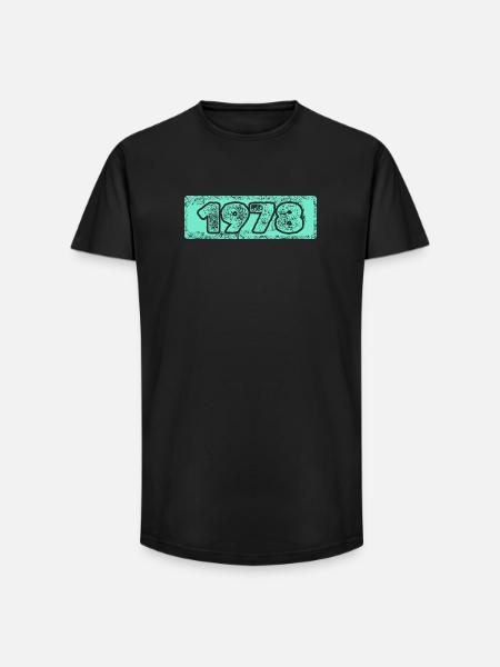1978 - T-shirt coupe longue homme - noir
