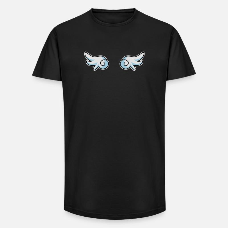 Engelflügel - Long Fit Männer T-Shirt - Schwarz