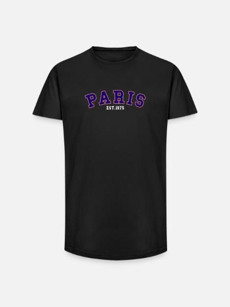 PARIS_EST_1975 - Long Fit Männer T-Shirt - Schwarz
