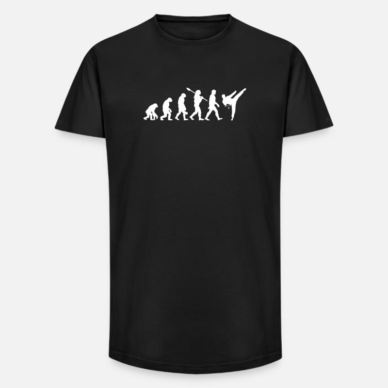 Evolution Fighting Judo Karate MMA Taekwondo - Long Fit Männer T-Shirt - Schwarz