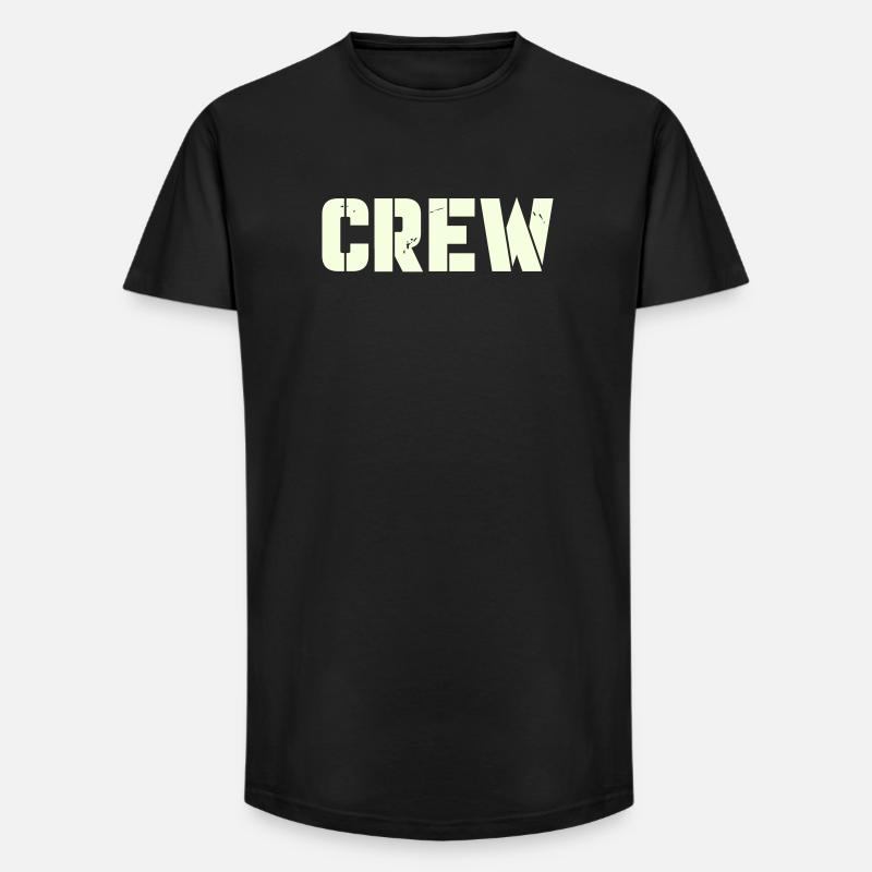 crew - Long Fit Männer T-Shirt - Schwarz
