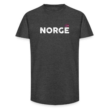 Please provide the design image to analyse - Long Fit Men's T-Shirt - charcoal grey - Front - AI Model Male 185 light (185cm)