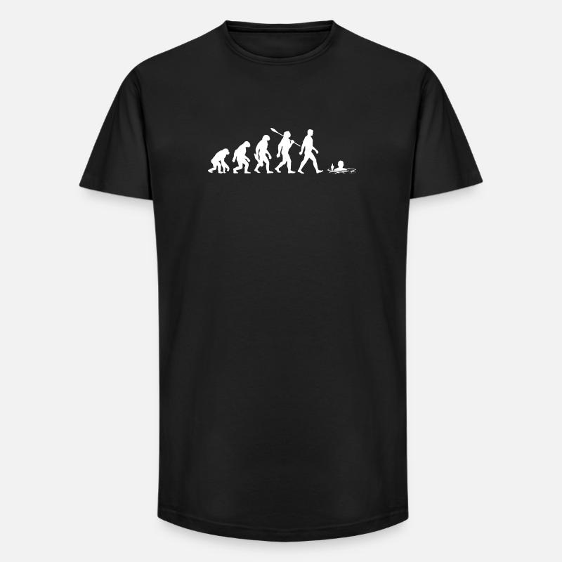 Evolution - Eisbader - Winterbaden - Eisbaden - Long Fit Männer T-Shirt - Schwarz