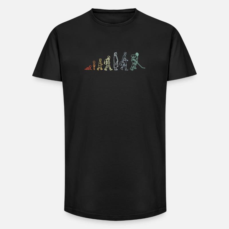 Eishockey Evolution - Long Fit Männer T-Shirt - Schwarz