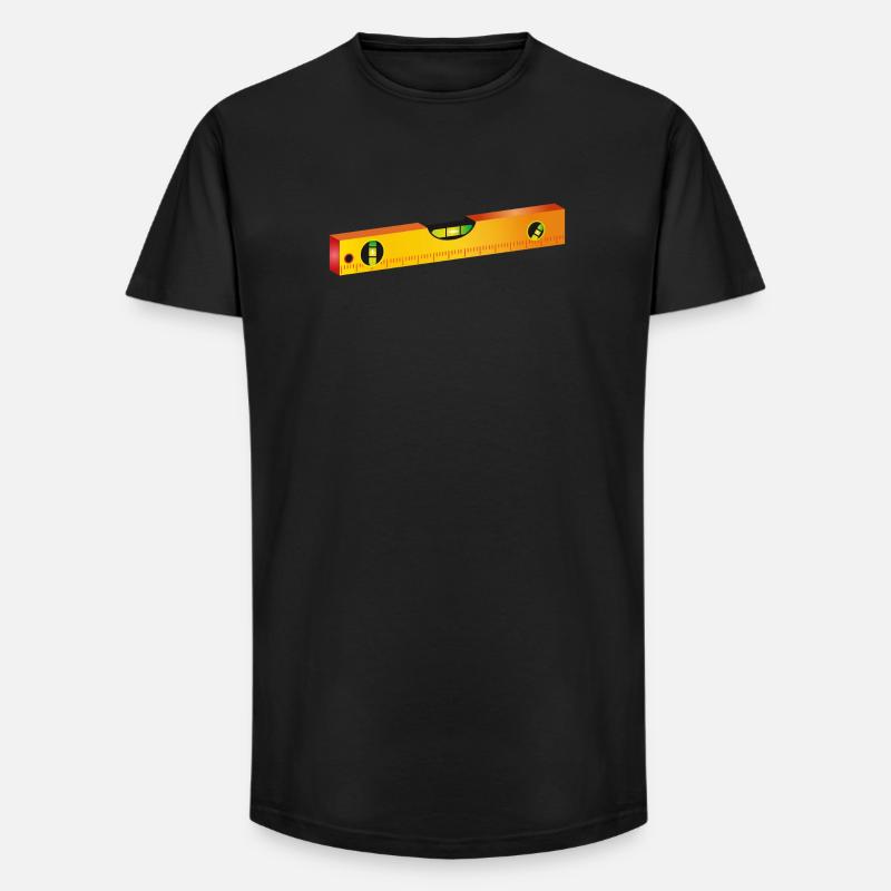 Wasserwaage,Richtwaage oder Maurerwaage - Long Fit Männer T-Shirt - Schwarz
