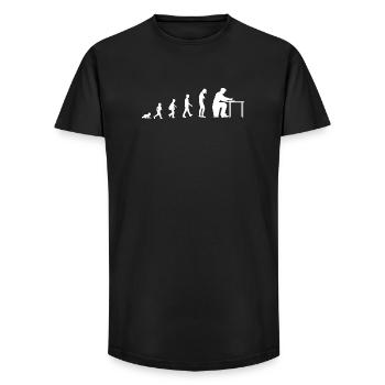 Evolution from baby to writer, author - Long Fit Men's T-Shirt - black - Front - AI Model Male 185 light (185cm)