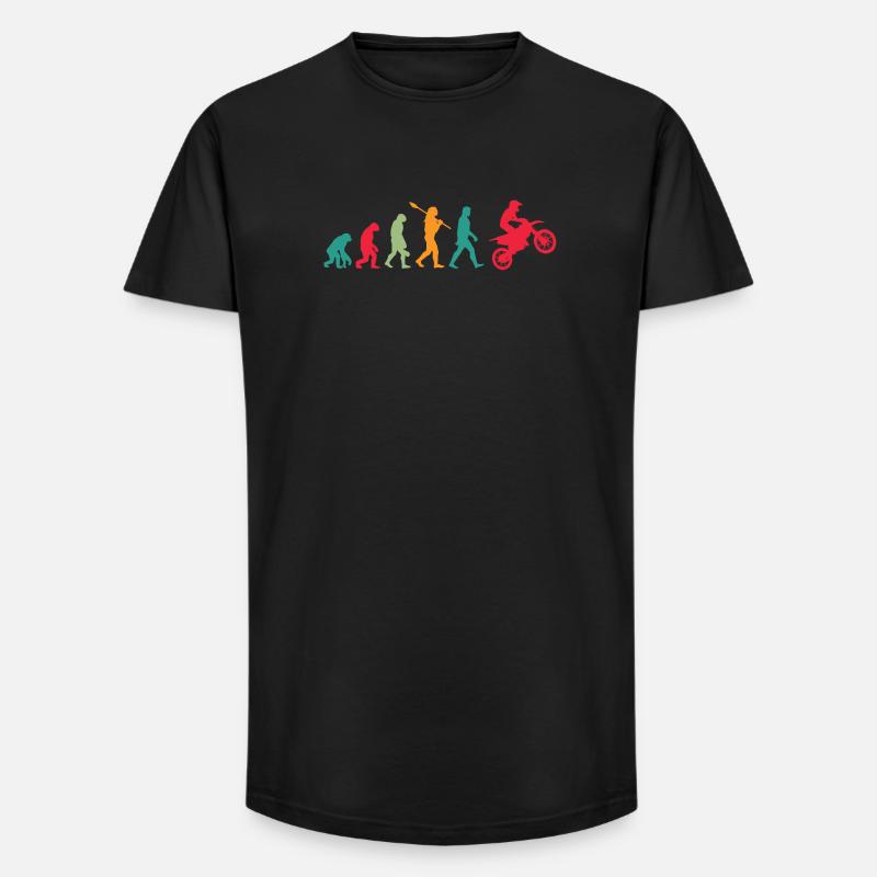 Motorcycle Cross Evolution - Long Fit Men's T-Shirt - black