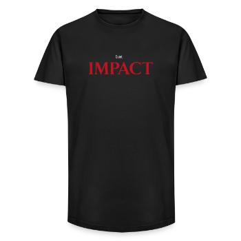 Silent impact - Long Fit Men's T-Shirt - black - Front - AI Model Male 185 light (185cm)