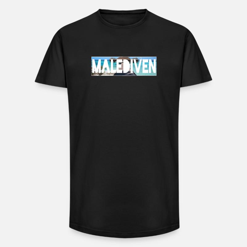 malediven - Long Fit Männer T-Shirt - Schwarz