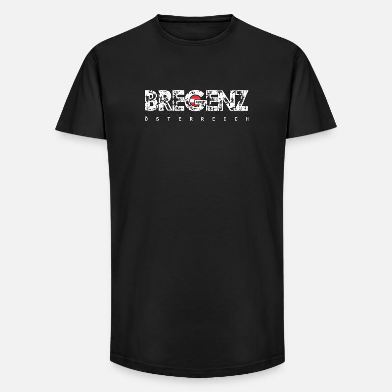 Bregenz - Long Fit Männer T-Shirt - Schwarz