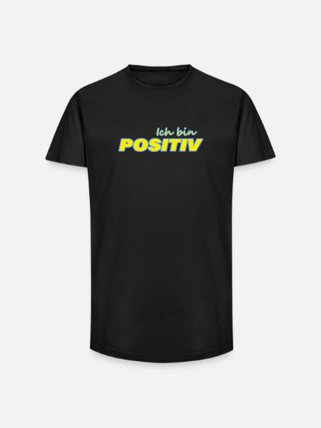 POSITIF - T-shirt coupe longue homme - noir