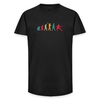 Fechten Evolution - Long Fit Männer T-Shirt - Schwarz - Vorne - AI Model Male 185 light (185cm)