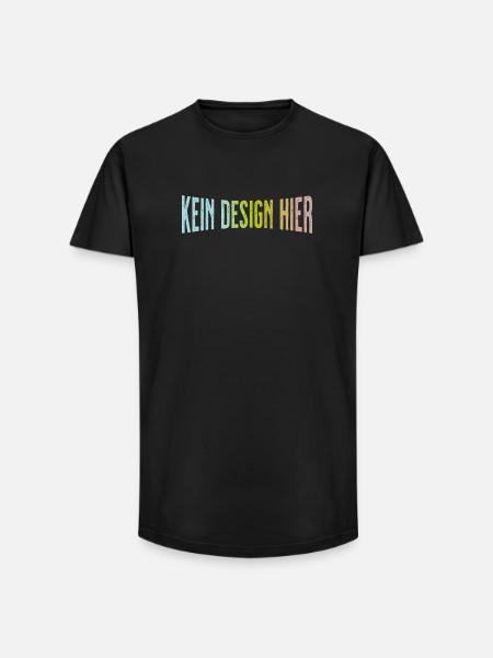 No Design Here Funny Statement Shirt - Long Fit Men's T-Shirt - black