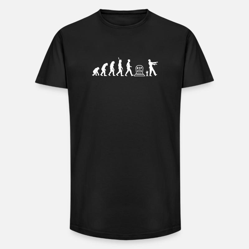 Zombie Evolution RIP Zombi - Long Fit Männer T-Shirt - Schwarz