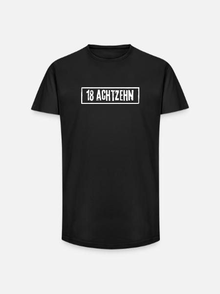 18 dix-huit jupe grunge - T-shirt coupe longue homme - noir