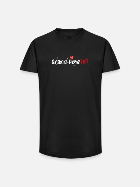 Grand-Pere fect - T-shirt coupe longue homme - noir