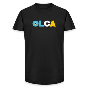 Saint Lucia - Long Fit Men's T-Shirt - black - Front - AI Model Male 185 light (185cm)
