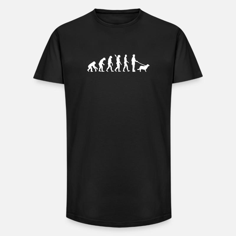 Evolution to Dog Walker - Long Fit Men's T-Shirt - black
