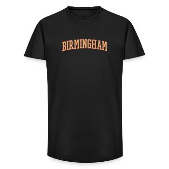 Birmingham - Long Fit Men's T-Shirt - black - Front - AI Model Male 185 light (185cm)