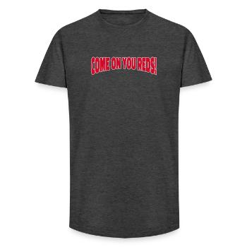 Allez, vous les Rouges ! Acclamations du stade - T-shirt coupe longue homme - charbon - Devant - AI Model Male 185 light (185cm)
