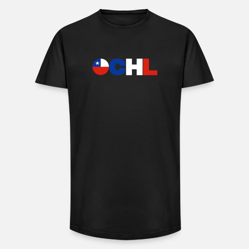 Chile - Long Fit Männer T-Shirt - Schwarz