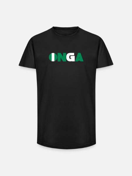 Nigeria - Long Fit Men's T-Shirt - black