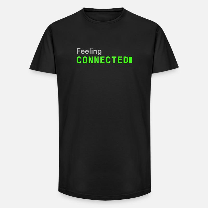 Feeling connected | Developer mood  - Long Fit Männer T-Shirt - Schwarz