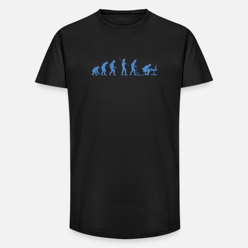 Programmierer Evolution Informatiker Entwickler - Long Fit Männer T-Shirt - Schwarz