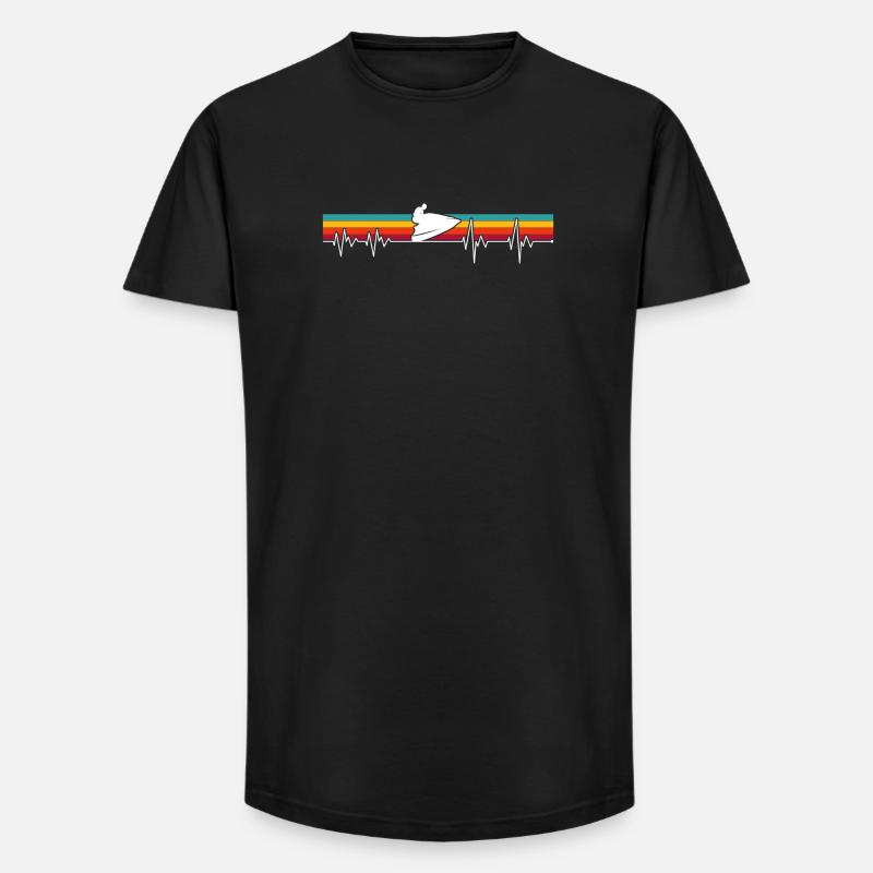 Sole Pulse on Retro Stripes - Long Fit Men's T-Shirt - black
