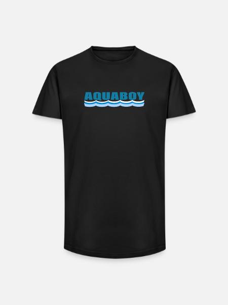 AQUABOY - Long Fit Men's T-Shirt - black