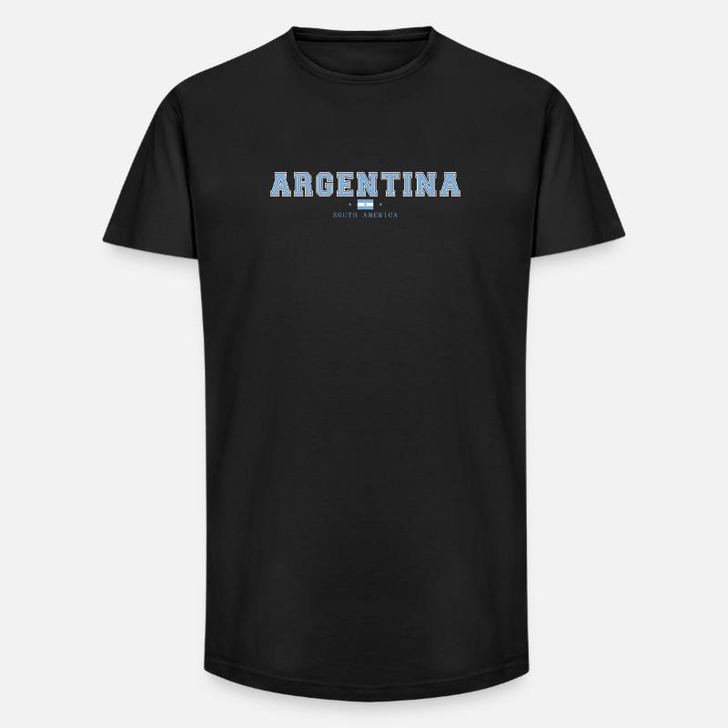 Argentina - Long Fit Männer T-Shirt - Schwarz