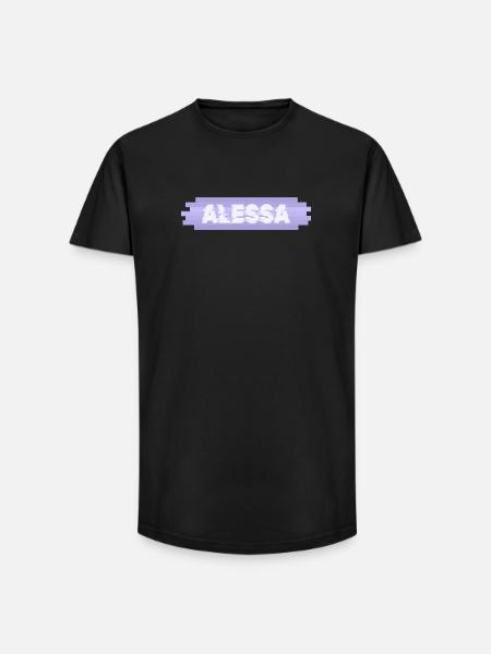 Alessa as an Infant - Long Fit Men's T-Shirt - black