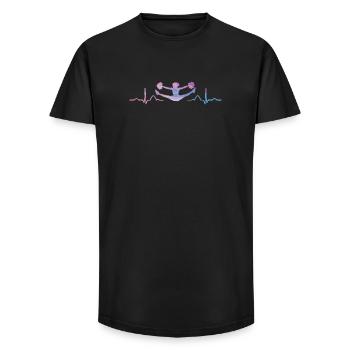 Cheerleader Cheer Mom Cheerleading - Long Fit Men's T-Shirt - black - Front - AI Model Male 185 light (185cm)