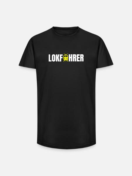 Lokführer Design - Long Fit Männer T-Shirt - Schwarz