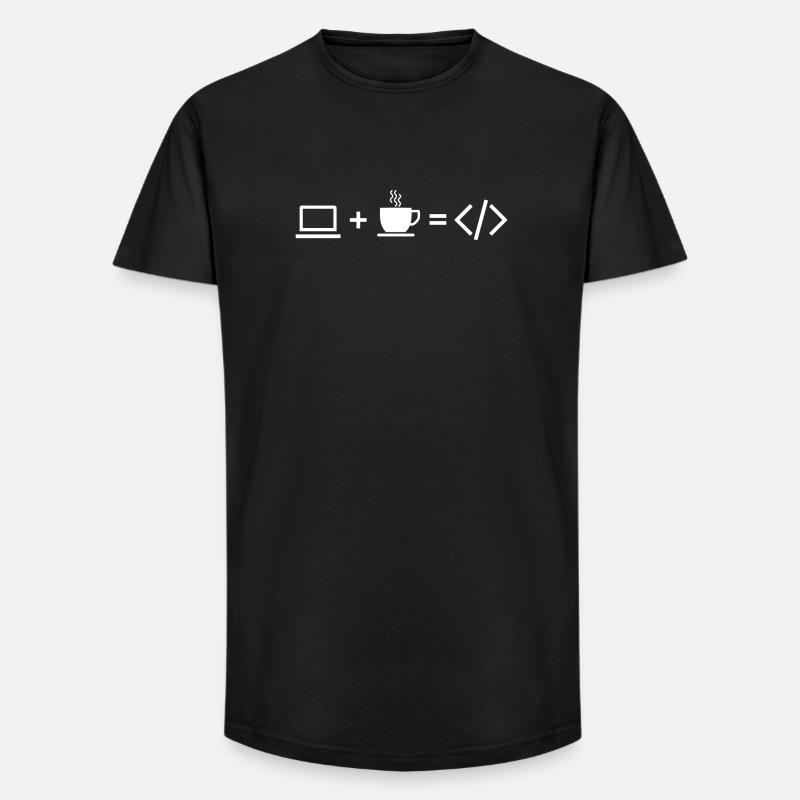Coffee and Computer Science - Long Fit Men's T-Shirt - black