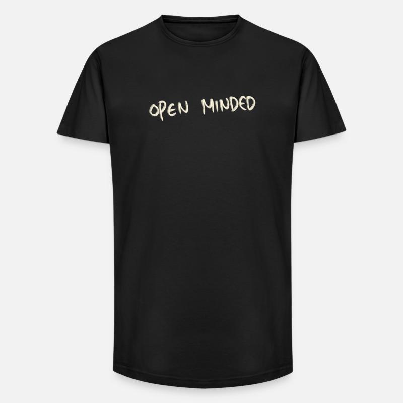 Open minded - Long Fit Männer T-Shirt - Schwarz