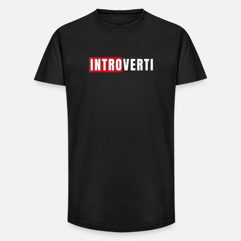 Introvertierter - Long Fit Männer T-Shirt - Schwarz