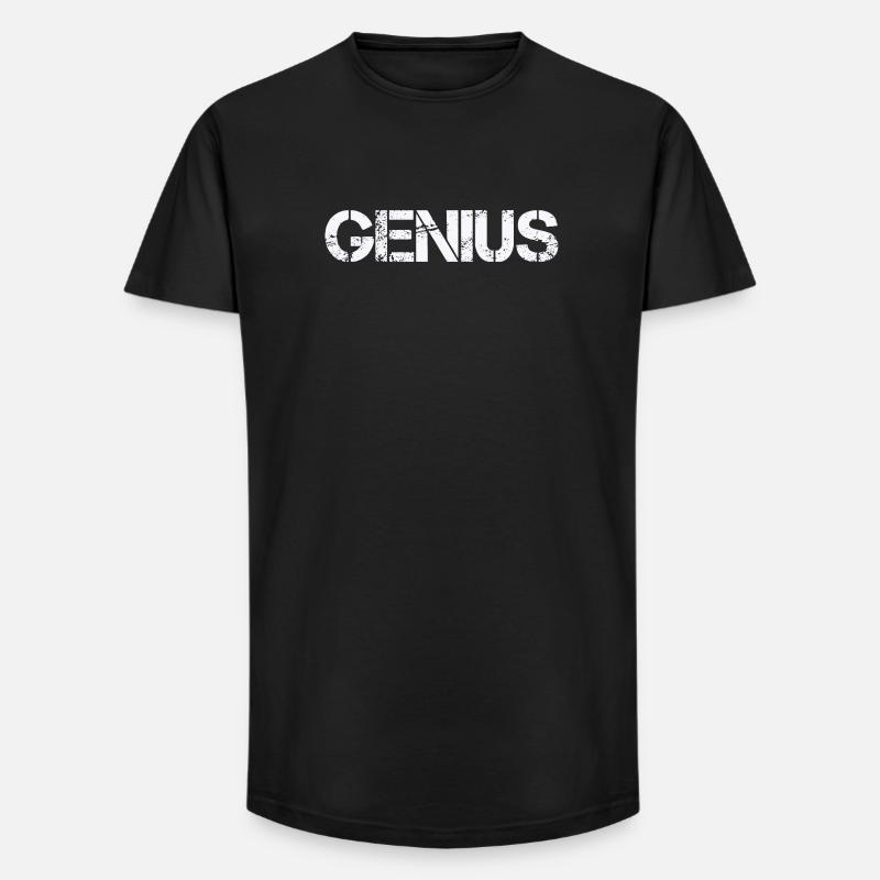 GENIUS - Long Fit Männer T-Shirt - Schwarz