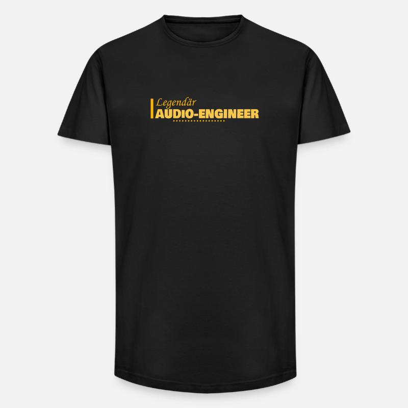 Audio-Engineer als Job - Long Fit Männer T-Shirt - Schwarz
