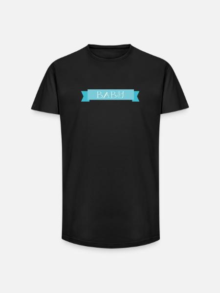 Bébé - T-shirt coupe longue homme - noir