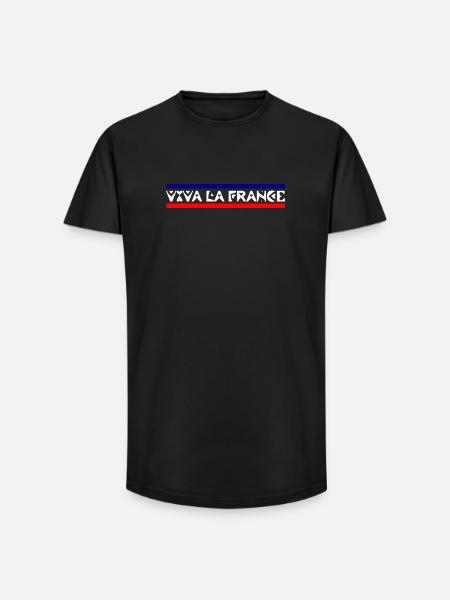 Frankreich - Long Fit Männer T-Shirt - Schwarz