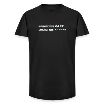 Forget the Past Create the Future - Motivation - Long Fit Men's T-Shirt - black - Front - AI Model Male 185 light (185cm)