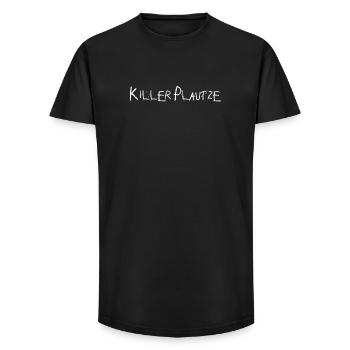 killerplautze bauch bierbauch plautze lustig - Long Fit Männer T-Shirt - Schwarz - Vorne - AI Model Male 185 light (185cm)