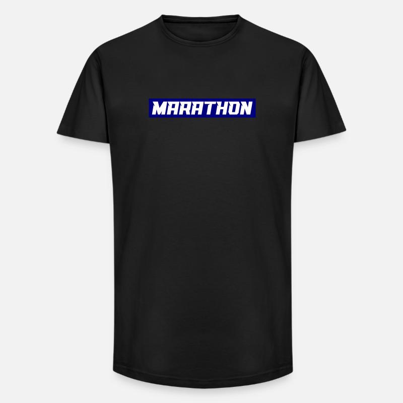 Marathon - Long Fit Männer T-Shirt - Schwarz