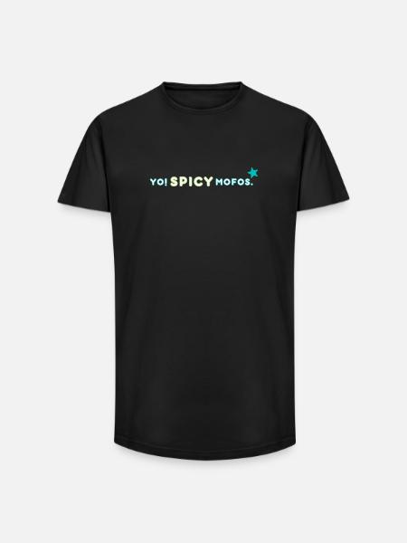 Yo! Spicy. | Retro Streetwear Statement - Long Fit Men's T-Shirt - black